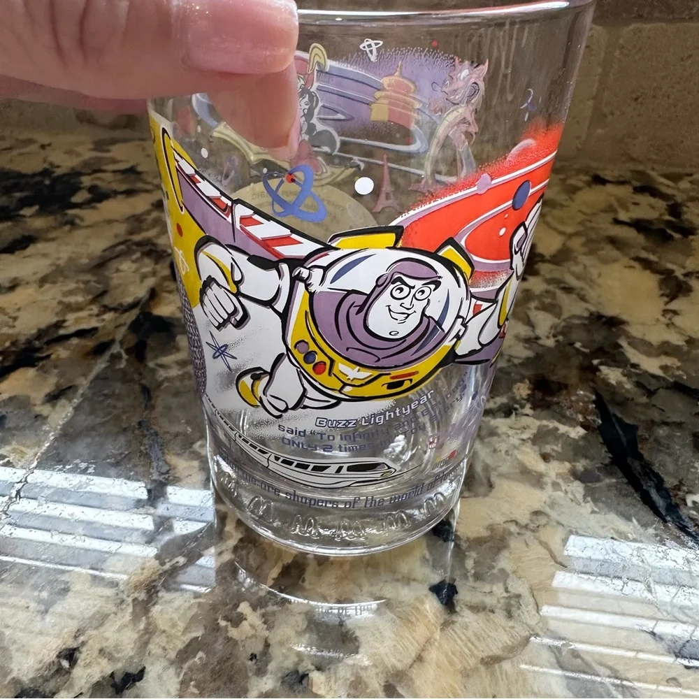 McDonald’s Disney Epcot Pixar drinking beverage Glass 100 Anniversary